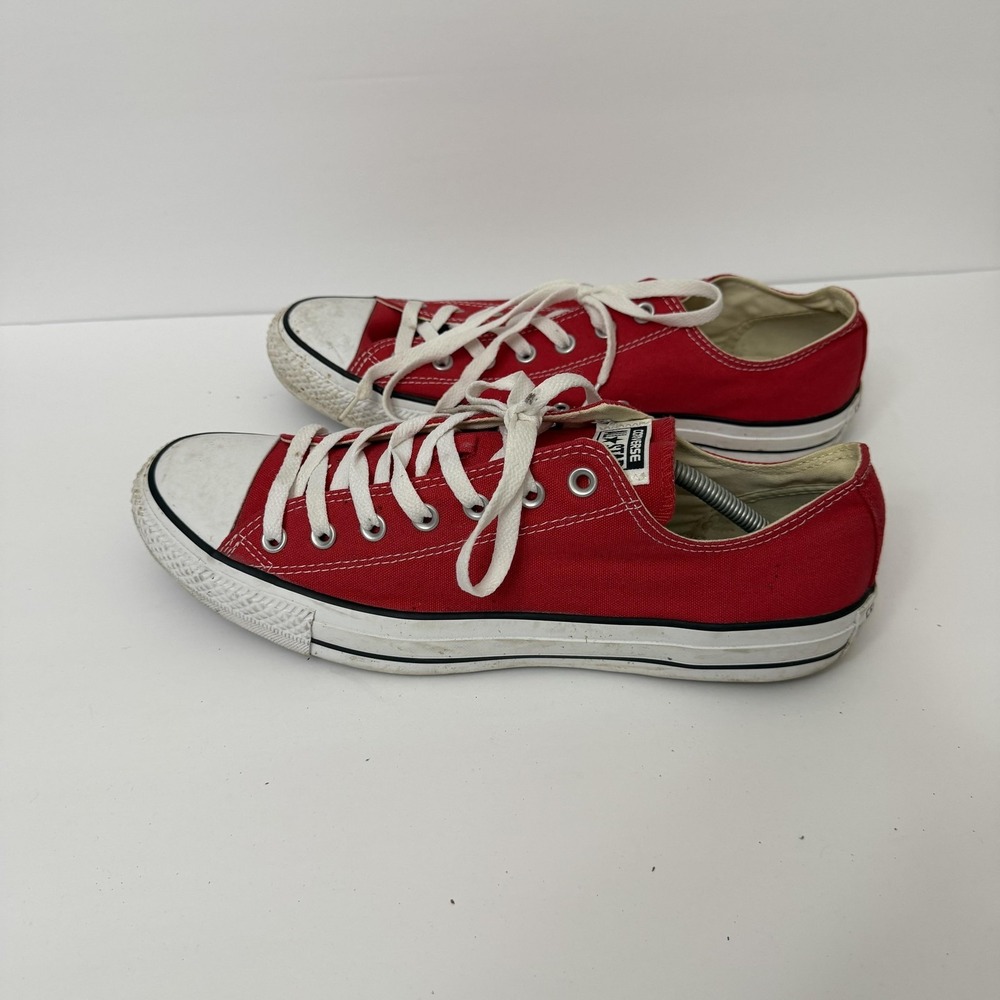 Converse Chuck Taylor All Star Shoes Mens Size 12 Red Canvas Low Top Sneaker